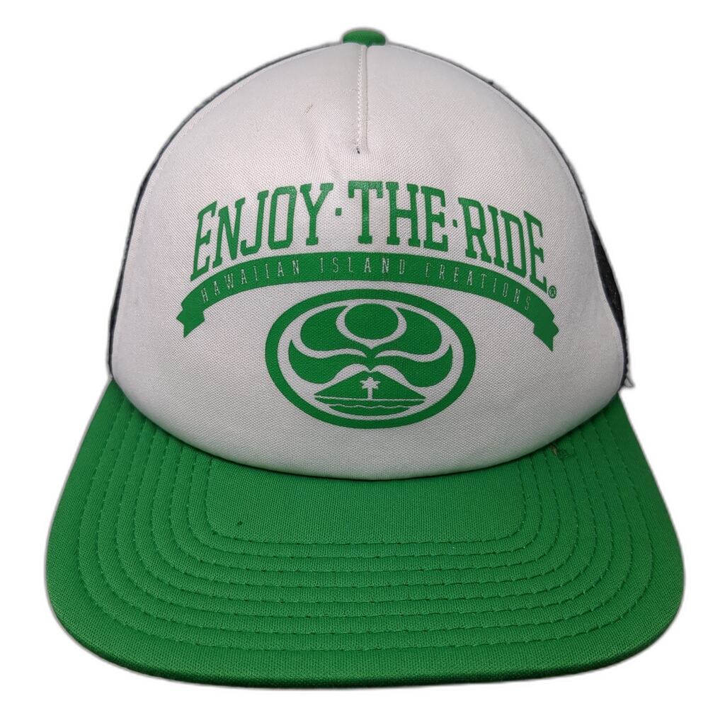 Enjoy The Ride Mesh Back Trucker Hat Multicolor One Size Hawaiian